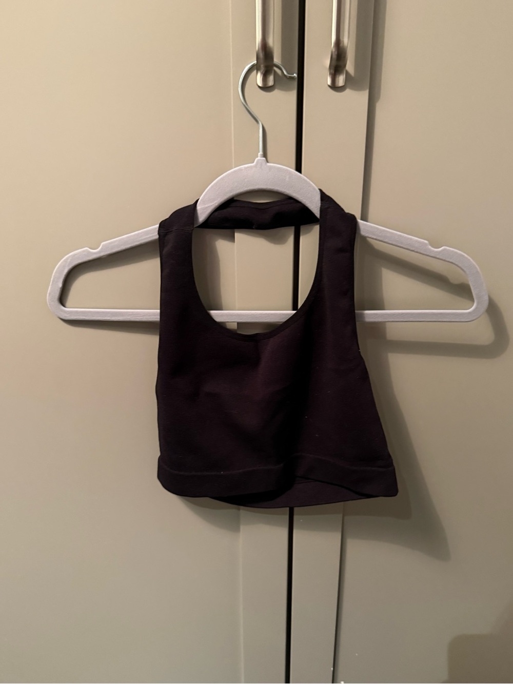 Primark women’s Black halter neck ribbed stretchy Crop Top